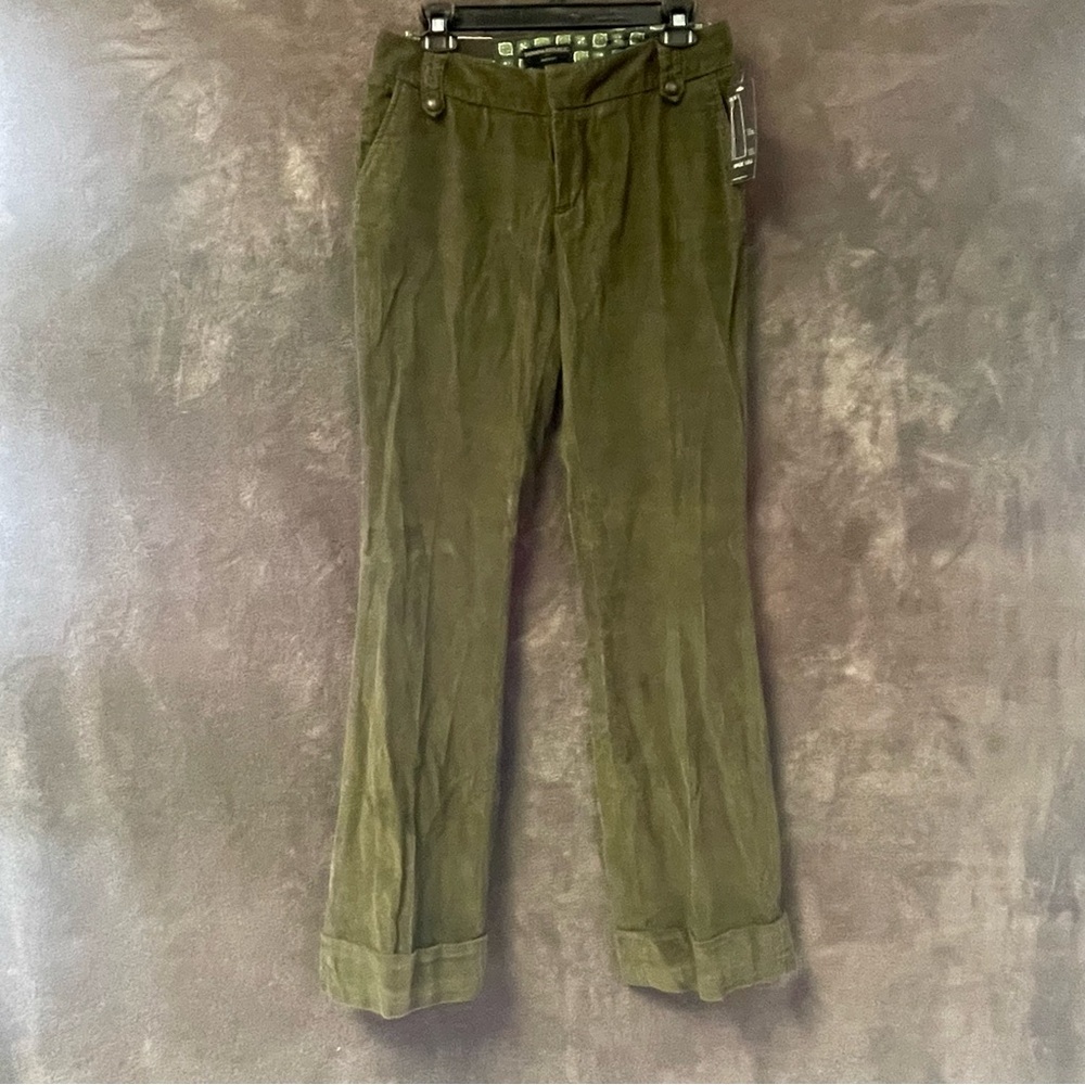 Banana Republic Wide Leg Corduroy Trousers in Olive